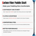 Kayak Paddle Carbon Fiber Shaft and Reinforced Nylon Blade, Adjustable Kayaking Oars, 3 Piece, 230-250 cm/90-98 Inches,210-230 cm/82-90 inches