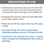 BAGAIL 4 Set/6 Set/8 Set Compression Packing Cubes Travel Accessories Expandable Packing Organizers (Cloth Pattern, 4-Black)