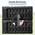 KASBAH Camping Sleeping Pad,6 inch Thick Inflatable Camping Mattress with Built-in Foot Pump and Pillow,Ultralight Sleeping Mat Backpacking Gear for Outdoor Hiking,Camping, Traveling and Tent