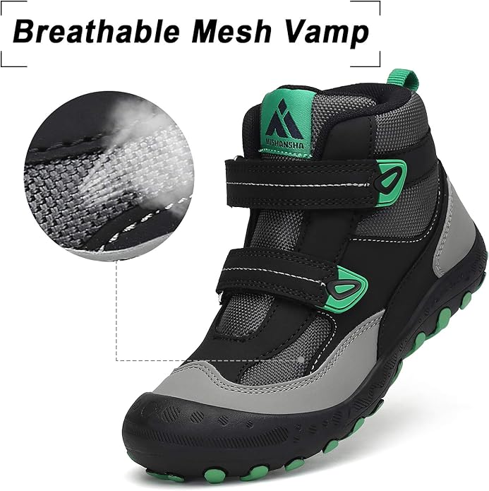 Mishansha Kids Hiking Boots Toddler Girls Boys Hiking Shoes Water-Resistant Anti-Collision Non-Slip Athletic Outdoor Trekking Boots