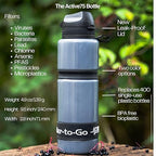 Water-to-Go Water Filter Bottle for Hiking - 25oz/75cl Outdoor Water Purifier for Outdoor Survival & Emergency Use