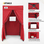 EAGLE PEAK Flex Compact 4x4 Pop-up Canopy Changing Room, Portable Privacy Dressing Room for Indoor Fashion Photoshoots, Camping, or Pool, Red