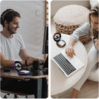 for Earphone Carry Case, 5-Pack Round Pocket Earbud Travel Carrying Case with Zipper for Smartphone Earphone, Wireless Headset, USB Cable, SD Cards Storage Bags, Masks and More