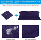 PATIKIL Inflatable Pillow, 2 Pack Squared Ultralight Camping Travel Pillow Desk Rest Neck Support for Hiking Backpacking Office, Dark Purple