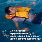 Inflatable Life Jacket Supports up to 330 lbs |Life Vest for Adults|PFD Low Profile| Manual (YSH700-Grey)