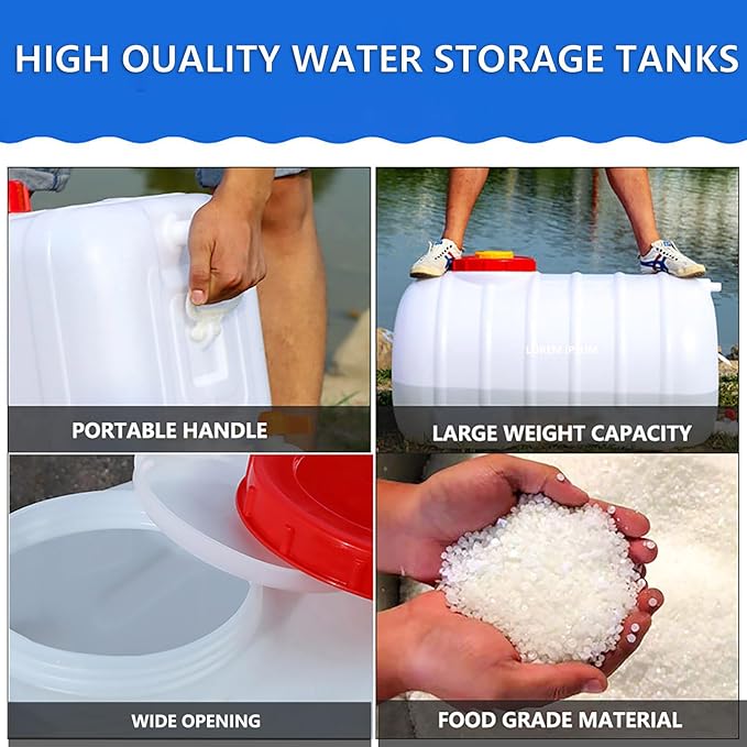 Plastic Portable Water Tank Water Storage Tank for Camping with Spigot Hose Water Container Water Storage Container for Emergency Water Storage Hiking Outdoor(Size:4 Gallon / 15L)