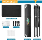 COBIZI 6.6x6.6 Pop Up Canopy Without Sidewall,Heavy Duty Canopy UPF 50+ All Season Wind Waterproof Commercial Outdoor Party Tents for Parties Canopy Gazebo with Storage Bag(6.6 x 6.6 ft Black)