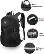 WATERFLY Lightweight Packable Hiking Backpack: 30L Foldable Travel Daypack Ultralight Camping Day Pack for Woman Man