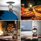 Lepro Retro Classic LED Camping Lantern, High Lumens, Daylight White 2500K and 5000K, Dimmable, USB Rechargeable, Waterproof for Camping, Vintage Decoration and Emergency (USB Charging Cable Included)
