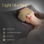 ZIMASILK Adjustable 100% 22 Momme Mulberry Silk Sleep Mask for Sleeping, Filled with Premium Mulberry Silk, Softest & Breathable Eye Sleeping Mask (Golden)
