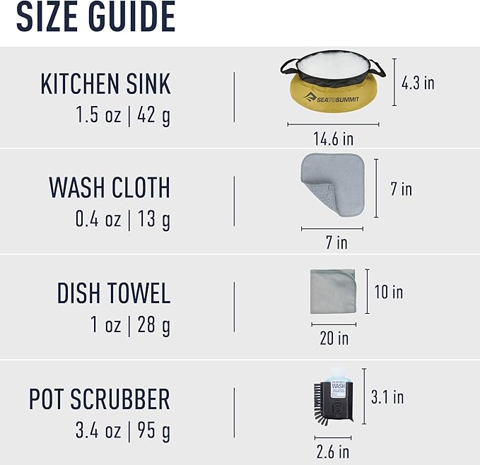 Sea to Summit Camp Kitchen Clean-Up Kit 6 Piece S