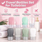1 oz Travel Bottles, Leakproof Silicone Squeeze Bottle Mini Travel Size Container for Toiletries Lotion Shampoo and Conditioner Liquid Salad Dressing to go Condiment, TSA Approved, 4 Pack