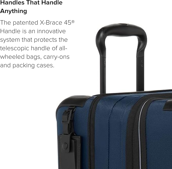 TUMI - Aerotour 4 Wheel Expandable Luggage - Men's and Women's Lightweight Business and Leisure Travel Suitcase - 21.75" Continental Expandable Carry-On, Navy