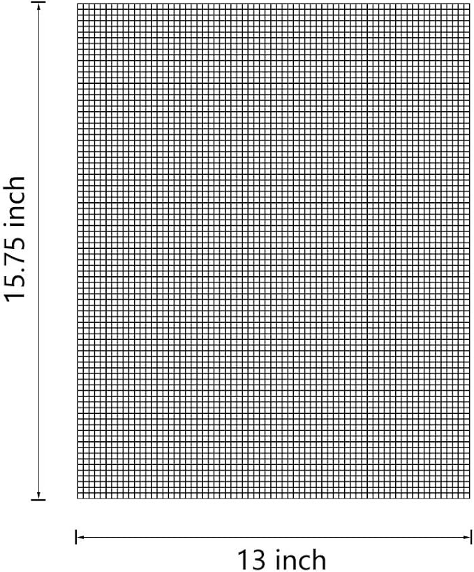 AOOCAN Grill mesh mat - Set of 5 Non Stick BBQ Grill mats, Heavy Duty, Reusable Grilling mats, Easy to Clean - Works on Gas, Charcoal, Pellet Grill - 15.75 x 13 in, Black