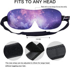 PrettyCare 3D Sleep Mask 2 Pack,Eye Mask for Sleeping 3D Contoured Sleeping Mask Blackout Out Light - Blindfold Airplane with Ear Plugs, Night Masks with Travel Bag (Ultra Purple and Black)