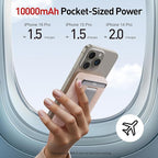 iWALK Qi2 Certified 15W Magnetic Wireless Power Bank, 10000mAh Portable Charger with Adjustable Stand & LED Display, Fast Charging for iPhone 16/15/14/13/12 Pro/Pro Max/Plus/Mini