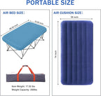 KAMPKEEPER Camping Cot,Camping Cots for Adults,Folding Camping Cot with Inflatable Air Mattress and Carry Bag,for Outdoor Travel Camp Beach Vacation (not Included The Airpump)