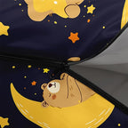 AILONEN Pink Lovely Rabbit Sleeping Bag for Girls Kids Adults,Warm and Cool Weather,Lightweight,Waterproof Backpacking,Cartoon Flowers Printed Bunny Sleeping Bag for Camping