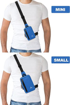 Peicees Small Crossbody Bag for Men Women Mini Sling Bag Travel Running Phone Daypack Cross Body Shoulder Bags, 2 Sizes, Small Navy Blue