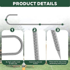 20 Pieces 12 Inch Long 1/4In Diameter Heavy Duty J Hooks,Heavy Duty Rebar Metal Fence Ground Garden Tent Stakes,Ground Spikes Anchors for Fencing,Outdoor Chicken Wire Trellis Stakes,Anti-Rust Silver