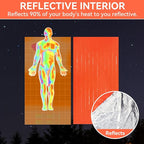 Esky Emergency Sleeping Bag, Portable Emergency Blanket Thermal Bivy Sack, Waterproof Lightweight Survival Gear with Compass for Camping Hiking Outdoor Adventure