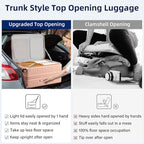 Hard Shell Suitcases 28 Inch Large Checked Luggage with Spinner Wheels Cup Holder, Expandable Check in Luggage Lightweight Top Opening Luggage Big Rolling Suitcase with Lock, Pink