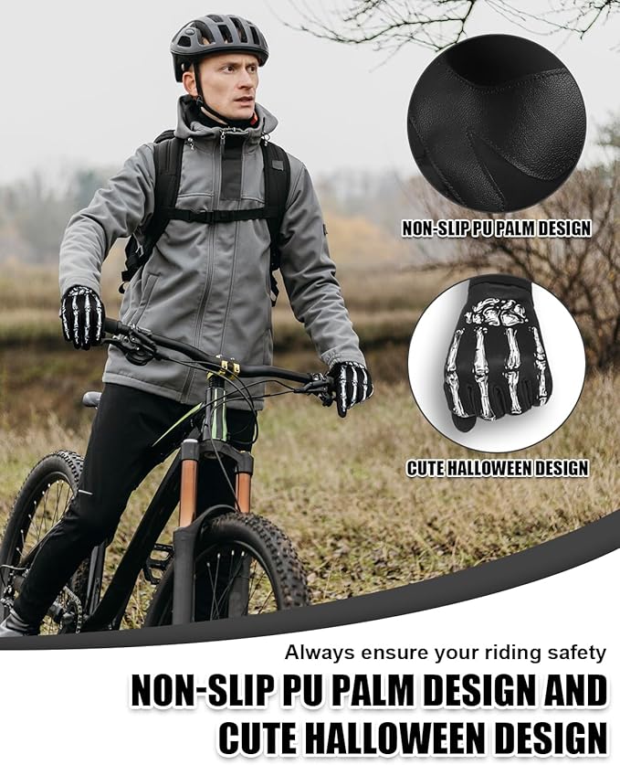 RIGWARL Winter Gloves Men and Women Medium-Thick, Gloves for Cold Weather with Thermal Plush, Touchscreen Running Glove Adjustable Zippered Wrist for Walking The Dog Hiking Camping Cycling Work