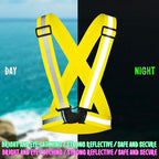 Macarrie 30 Pcs Reflective Running Vest Multicolor Adjustable High Visible Reflective Vests for Men Women Bulk Night Running Walking Jogging Cycling Outdoor Activity