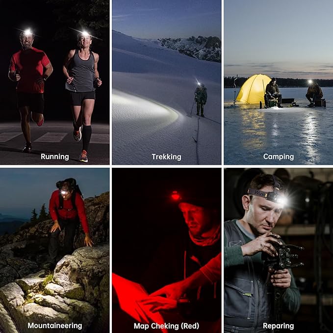 Wurkkos HD50 4000 Lumens Super Bright Headlamp, Head Lamp with Red Light Mode, High CRI, LED Headlamp with Magnetic Tailcap, Rechargeable Headlamps for Adults, Camping, Night Fishing, Hiking, IPX67