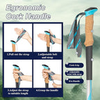 Hiking Poles, Ultra-Light Telescopic Trekking Poles,Portable Walking Sticks with Adjustable Height for Men and Women