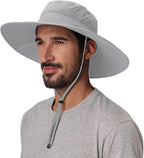Home Prefer UPF50+ Mens Sun Hat Wide Brim Fishing Hat Foldable Large Brim UV Protection Sun Hat for Men Women Beach Gardening