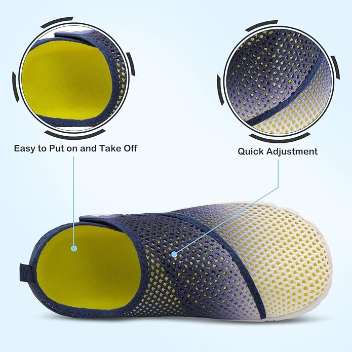 L-RUN Barefoot Water Shoes Women Mens Aqua Sock Athletic Hiking Water Sports Shoes for Swim Beach Pool Sand Diving Walking