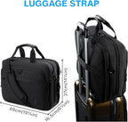 BAGSMART 18 Inch Laptop Bag, Expandable Briefcase, Computer Bag Men Women, Laptop Shoulder Bag, Work Bag Business Travel Office - Black