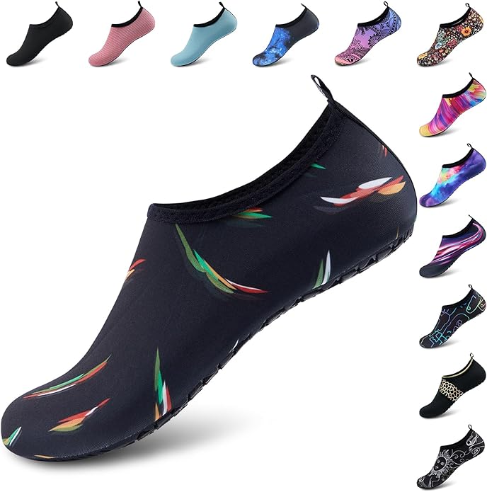 Deevike Water Shoes for Women Men Barefoot Quick-Dry Aqua Socks Slip-on for Beach Swim Surf Yoga Exercise