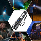 1Pack Flashlight Rechargeable, Rechargeable Flashlights High Lumens L9000, Super Bright Flashlight Powerful, Tactical Flashlights High Lumens, LED Flash Light High Powered for Home Emergencies Camping