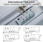 Hanke 16 inch Underseat Carry on Suitcases with Wheels,Lightweight Hard Shell Carry on Luggage with Wheels for Weekender,Travel Approved Small Suitcase,Travel Luggage for Womem Men,Gray.