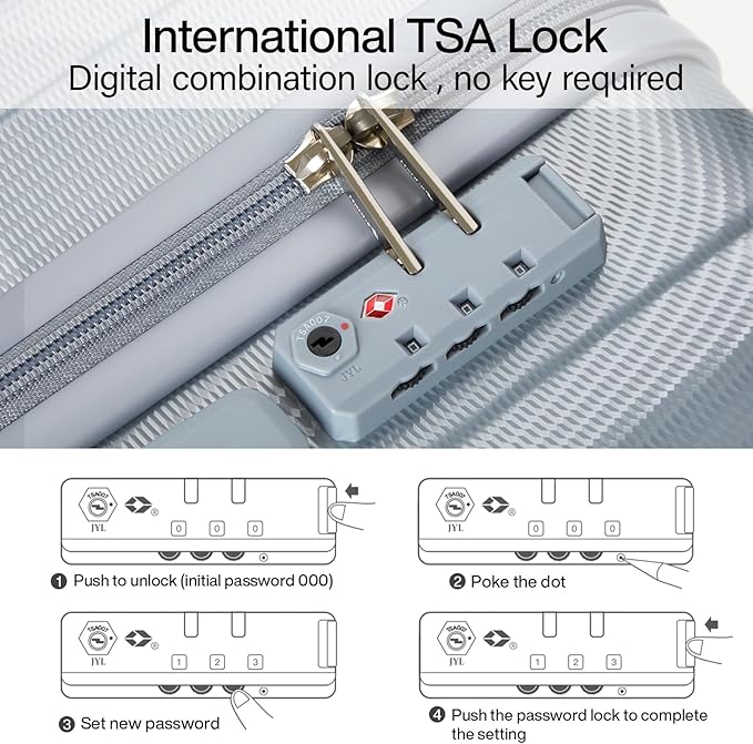 Hanke 16 inch Underseat Carry on Suitcases with Wheels,Lightweight Hard Shell Carry on Luggage with Wheels for Weekender,Travel Approved Small Suitcase,Travel Luggage for Womem Men,Gray.