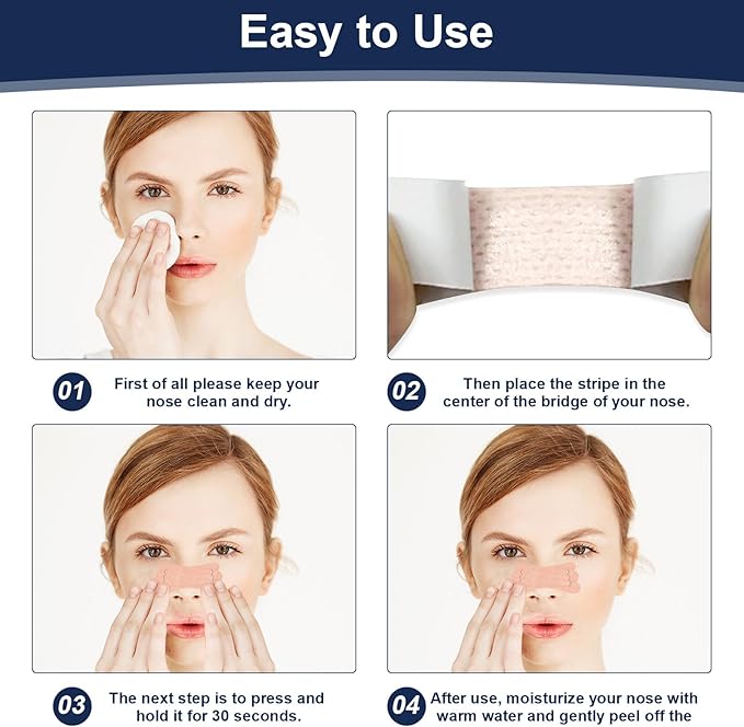 Nasal Strips, Nasal Strips for Snoring,Extra Strength Nose Strips for Breathing,Anti Snoring Strips,Truncated Nose Strips,Help Stop Snoring,Nasal Congestion Relief (100Count)