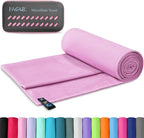 BAGAIL Camping Towel with EVA Case, Compact & Ultra Soft Microfiber Travel Towel - Super Absorbent & Lightweight Quick Dry Towels for Sports, Beach, Gym, Backpacking, Hiking and Yoga