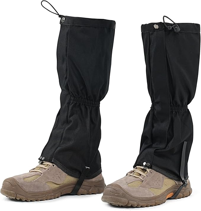 likloks Adjustable Leg Gaiters for Men & Women - Lightweight & Waterproof Gaiter for Hiking, Snow, Trail, Trekking, Hunting, Climbing