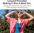 JISULIFE Handheld Fan Life7 – Ultimate Flexibility: High-Power Motor, LED Display, 13 Hrs Cooling, 3600mAh Rechargeable, 5-Speed, Foldable Design, 3-IN-1 Portable Fan for Travel Cruise Beach(Black)