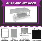 supregear Outdoor Camping Foldable Table, Portable Durable Picnic Table, Easy Setup Aluminum Alloy Frame, Ideal for Grill, Garden, Dining, BBQ, Party