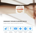 Emergency Wound Closure Strips 4Pcs Butterfly Bandages for Wound Care, Zip Stitch Bandaids Steri Strips Wound Closure, Stitchless Painless Laceration Closure Kit