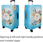 WUJIAONIAO Travel Luggage Cover Baggage Suitcase Cover Protector Skins 18-32 Inch (ocean, M (for 22-24 inch luggage))