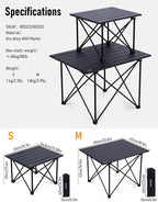 WildCall Ultralight Camping Table, Compact Aluminum Folding Beach Table with Carry Bag for Outdoor, Picnic BBQs, and Cooking