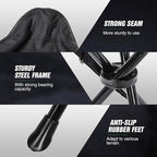 REDCAMP 2 Pack Extra Tall Folding Tripod Stools for Adults, Lightweight Portable Camping Stools for Blinds, Small Tripod Chairs for Fishing Backpacking Travel, Black