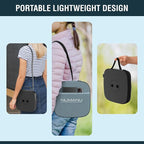 2025 Upgraded Square Collapsible Stool & 3IN1 Cushioned Carry Bag, Adjustable Height Folding Stool, Telescopic Camping Chair Retractable Seat or Footrest for Outdoors & Travel, 18" Max 620lbs