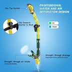 Greatever Dry Snorkel Set,Panoramic Wide View,Anti-Fog Scuba Diving Mask,Professional Snorkeling Gear