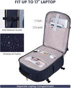 LOVEVOOK 56L Travel Backpack for Women & Men, Airline Approved Carry On Luggage with 3 Packing Cubes, TSA Overnight Bags, Waterproof Personal Item Bag, Weekender Essentials Backpacks fits 17" Laptop