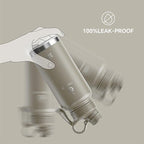 IDEUS Insulated Stainless Steel Water Bottle with 2 Leak-Proof Lids, Thermal Water Flask for Hiking Biking, 32oz, Celadon